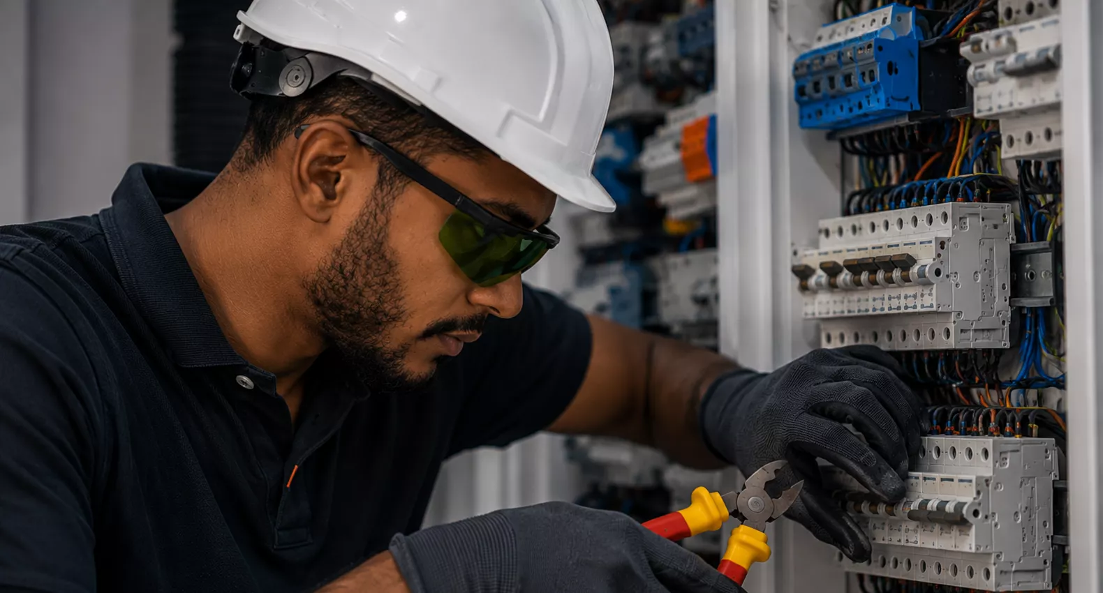 Électriciens NAROVA réalisant des travaux HTA/BT